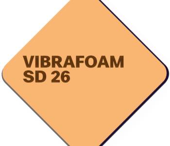 Полиуретановый эластомер Vibrafoam SD 26 (Оранжевый) 2 м х 0,5 м х 25 мм (1м2)